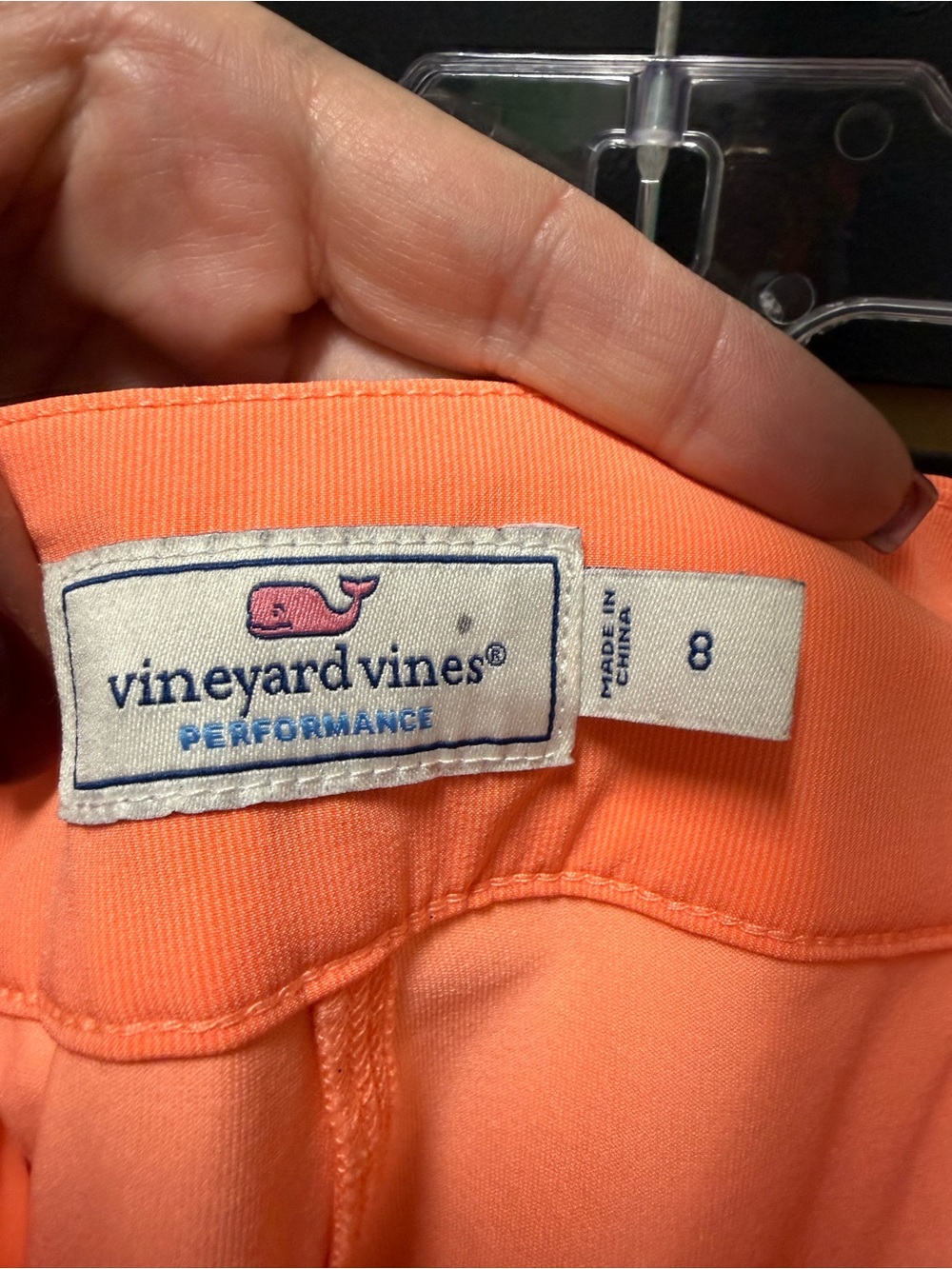 Vineyard Vines Performance Peach Scallop Hem Skort Size 8 - Picture 2 of 4